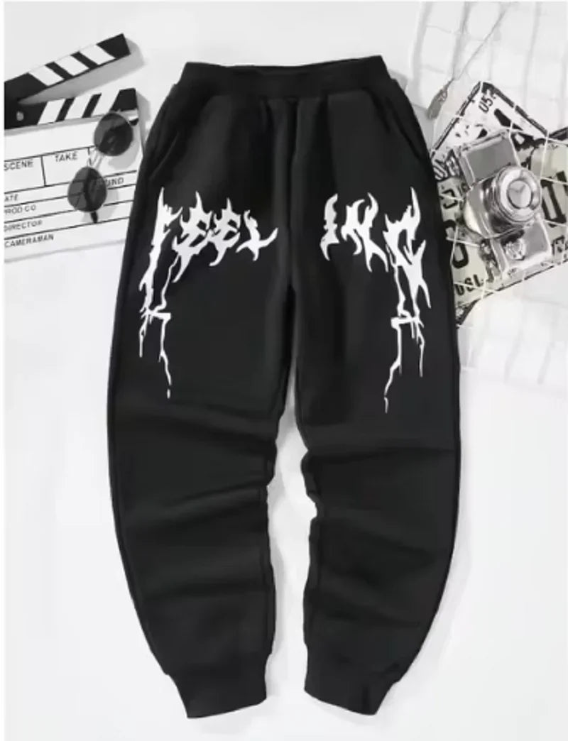 Men's & Women's "American Campus" Fleece Joggers – Premium Letter Print Sweatpants