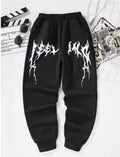 Men's & Women's "American Campus" Fleece Joggers – Premium Letter Print Sweatpants