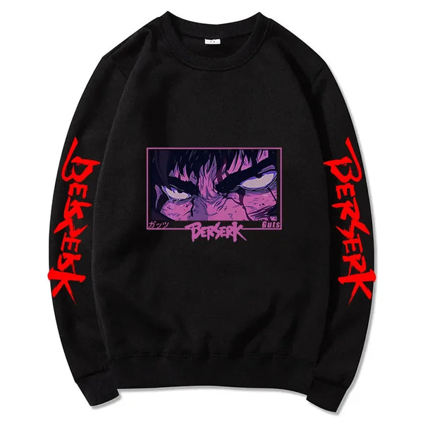Official Berserk "Guts" Graphic Crewneck – Premium Harajuku Style Anime Sweatshirt