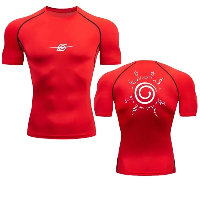 Men's "Anime Essence" Pure Cotton Compression Tee – Premium 2026 Fitness Top