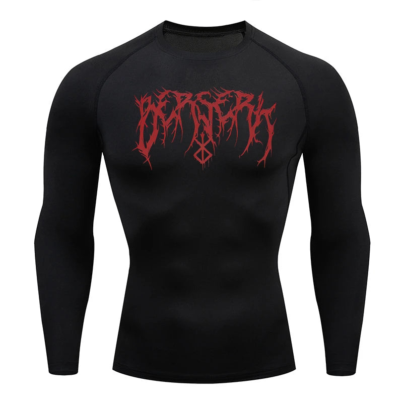 "LAMLKKY" Berserk "Guts" Compression Shirt – Premium Anime Gym Rash Guard