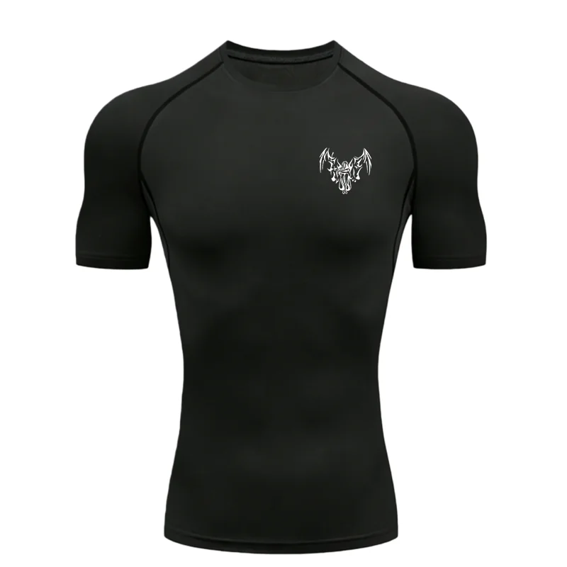 Men's "Fallen Angel" 2026 Compression Shirt – Premium Athletic Rash Guard for Training & Fitness