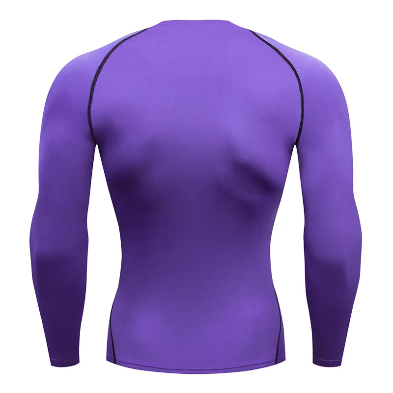 Men's "Pro-Fit" Compression Long Sleeve – Premium Rash Guard for BJJ, MMA & Gym