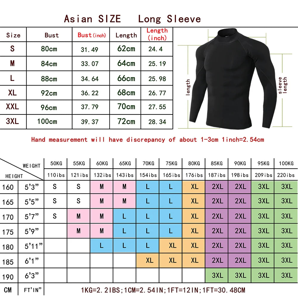 "pdmcms" Gothic Graphic High-Neck Compression Shirt – Premium Long Sleeve Fitness Top