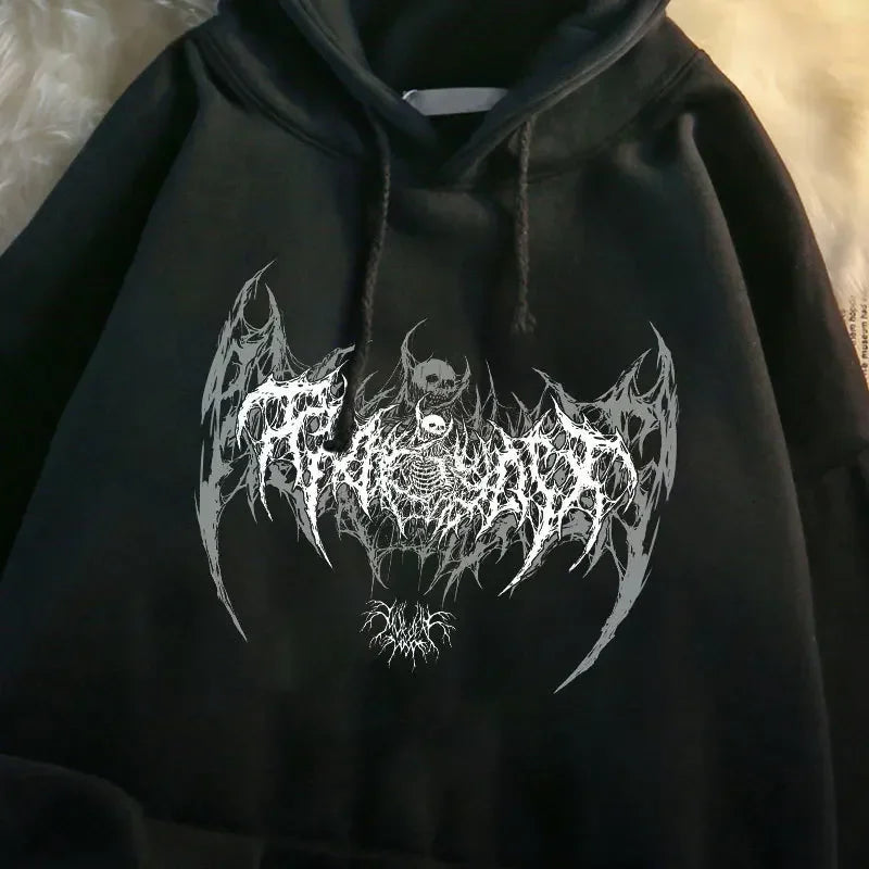 Official 2025 "Gothic Skull" Graphic Hoodie – Premium Punk Style Fashion Sweatshirt