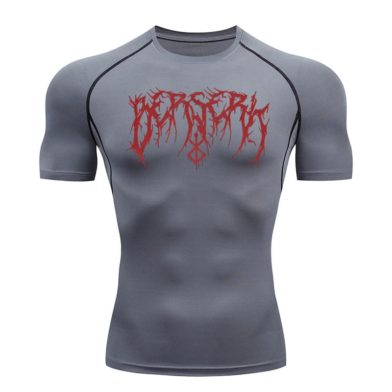 "LAMLKKY" Berserk "Guts" Compression Shirt – Premium Anime Gym Rash Guard