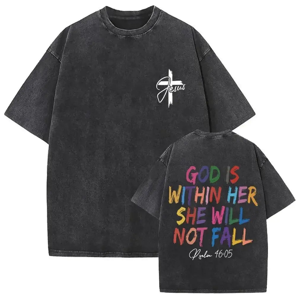 Official "Jesus Is King" Vintage Washed T-Shirt – Premium 100% Cotton Faith Streetwear