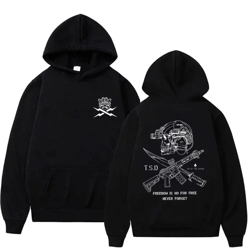 Official "Tip of The Spear" Spartan Tactical Hoodie – Premium X-Ray Skeleton Print