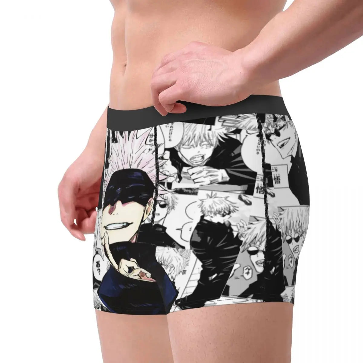 Official Satoru Gojo Jujutsu Kaisen Boxer Briefs – Premium Manga Collage Edition