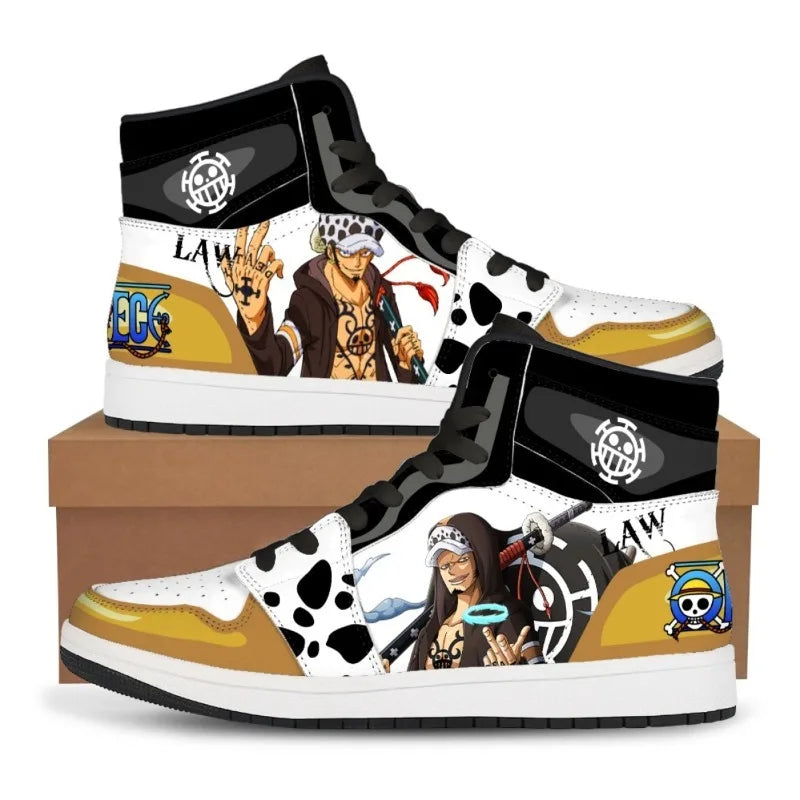 Official Bandai "One Piece: Luffy & Zoro" Sneakers – Premium Anime Casual Board Shoes