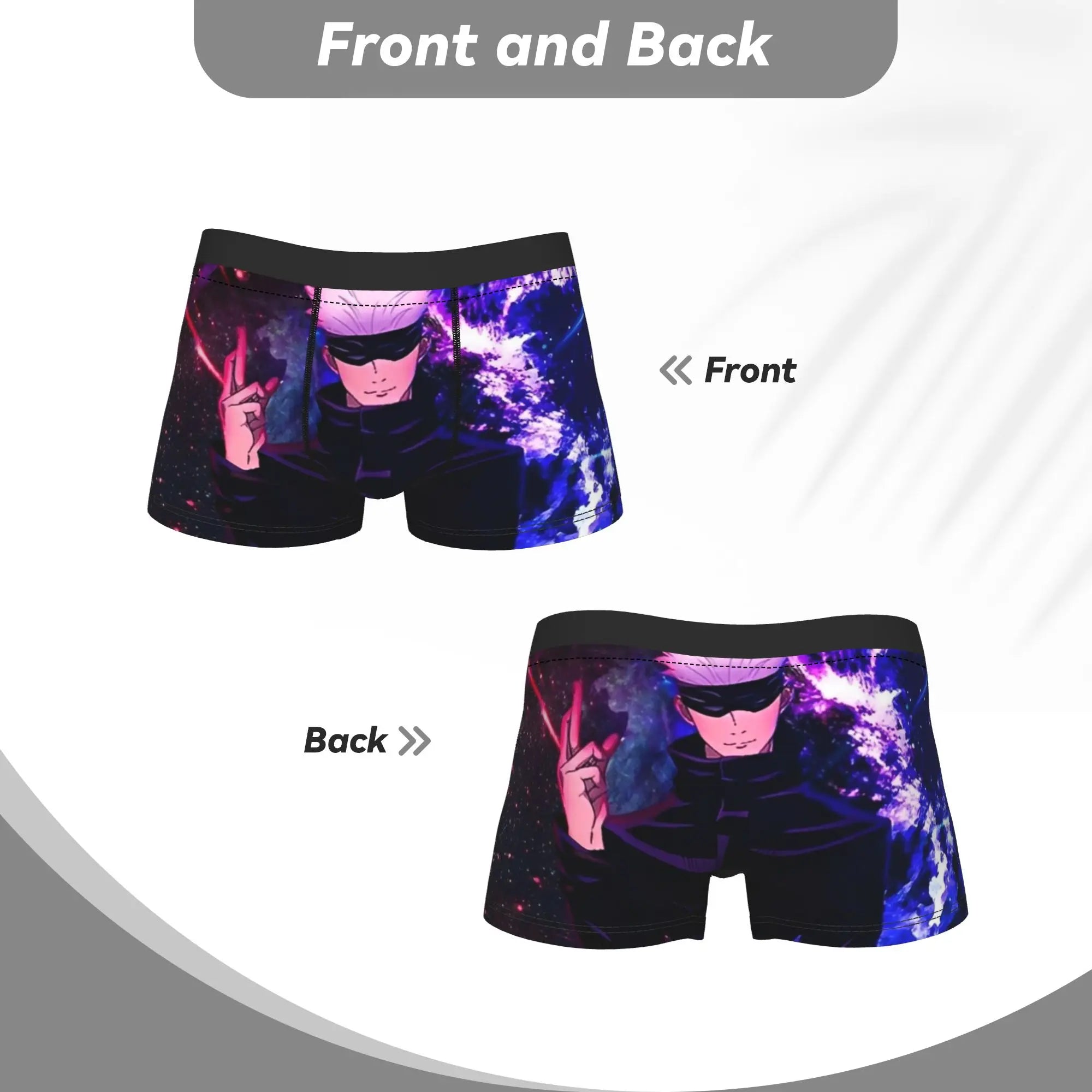 Official Satoru Gojo Jujutsu Kaisen Boxer Briefs – Premium Breathable Men's Underwear