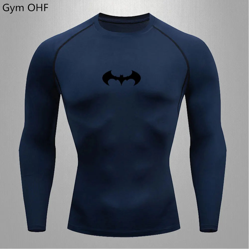 Men's "Elite Performance" Compression Long Sleeve – Premium Rash Guard for Gym, BJJ & Running
