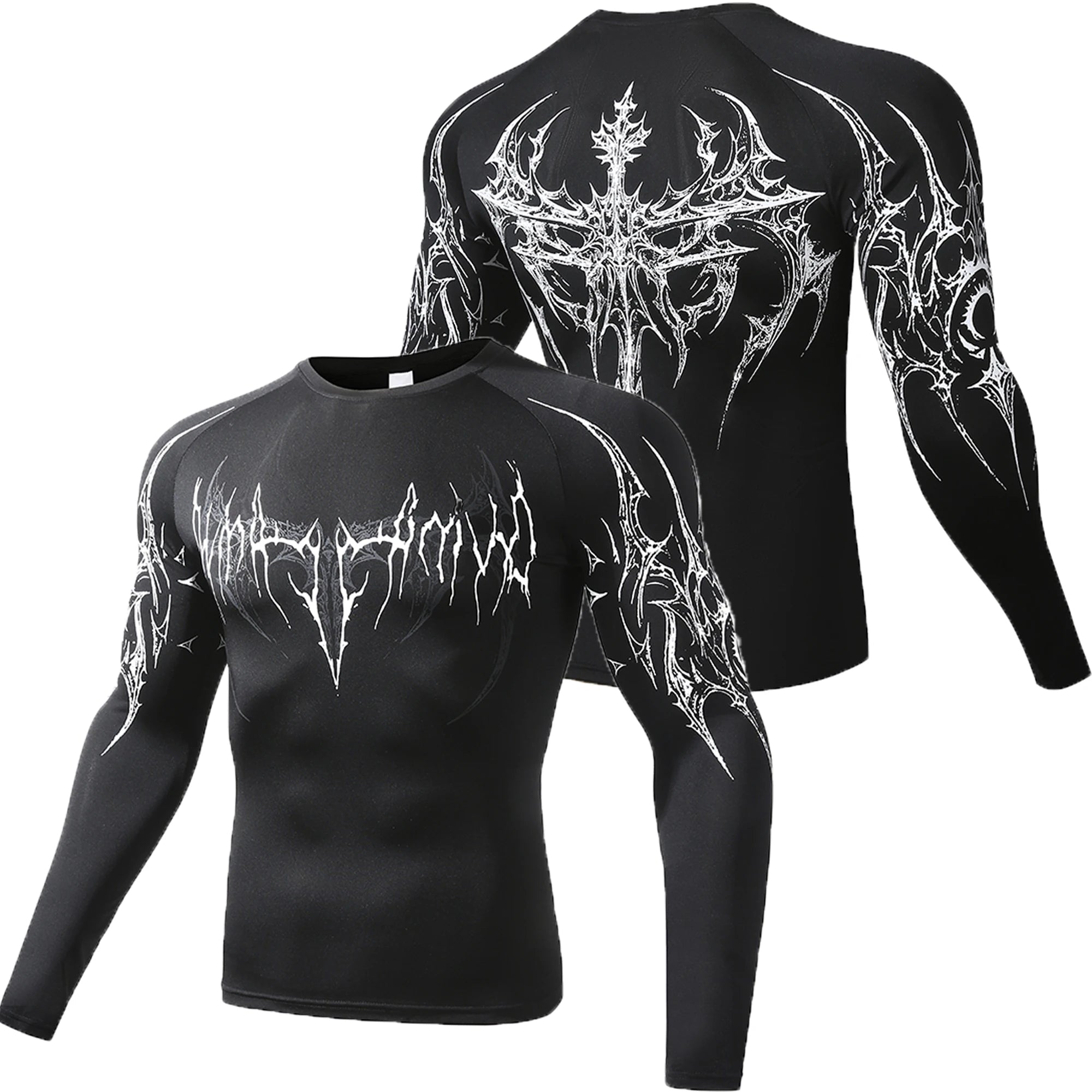 Men's "Aesthetic Fit" Compression Long Sleeve – Premium Skinny Casual T-Shirt