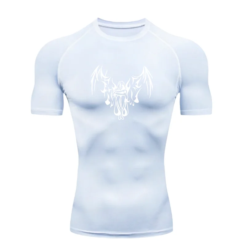 Men's "Fallen Angel" 2026 Compression Shirt – Premium Athletic Rash Guard for Training & Fitness