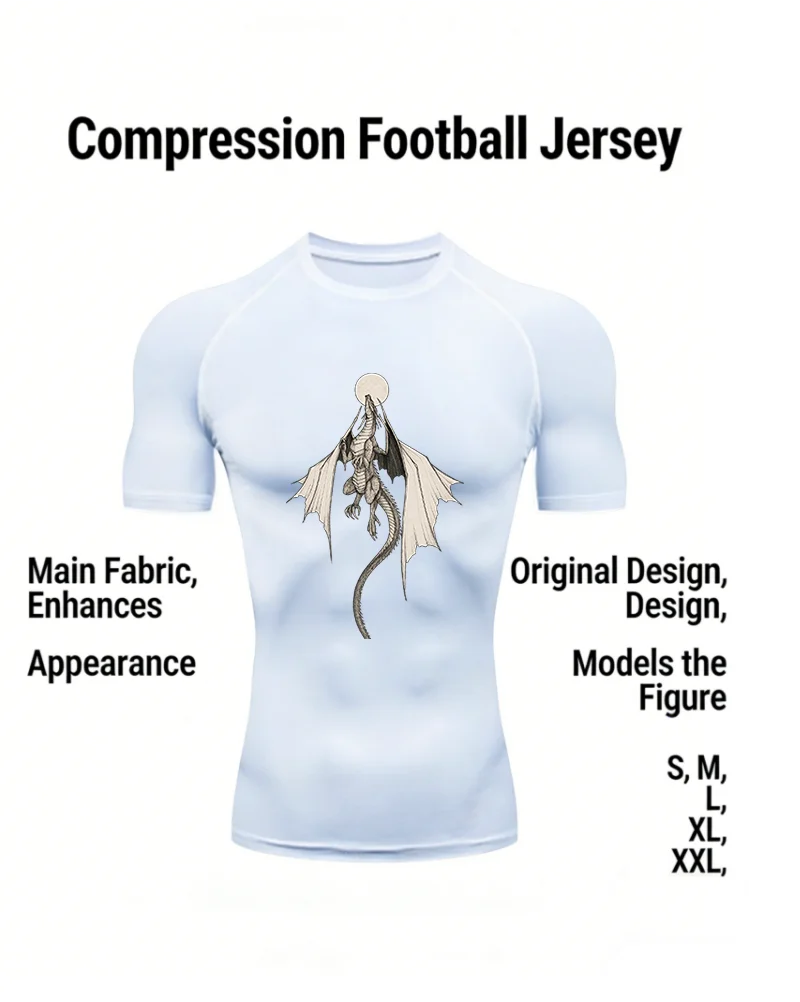 Men's "Midnight Dragon" Compression Shirt – Premium Short Sleeve Rash Guard for Gym & MMA