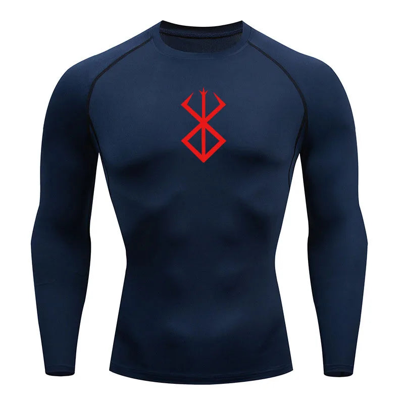 Men's "Pro-Fit" Compression Long Sleeve – Premium Rash Guard for BJJ, MMA & Gym