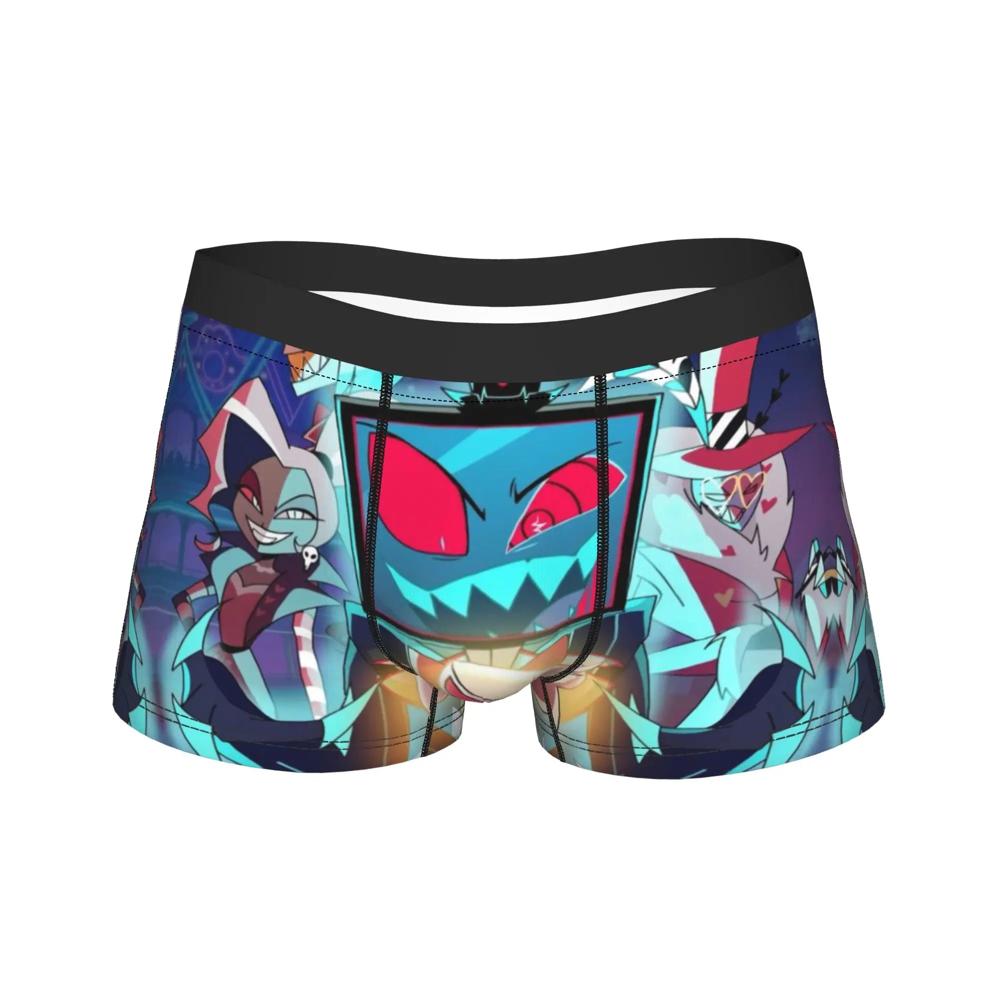 Men's "Hazbin Hotel" Boxer Shorts – Alastor & Vox Cozy Anime Underwear