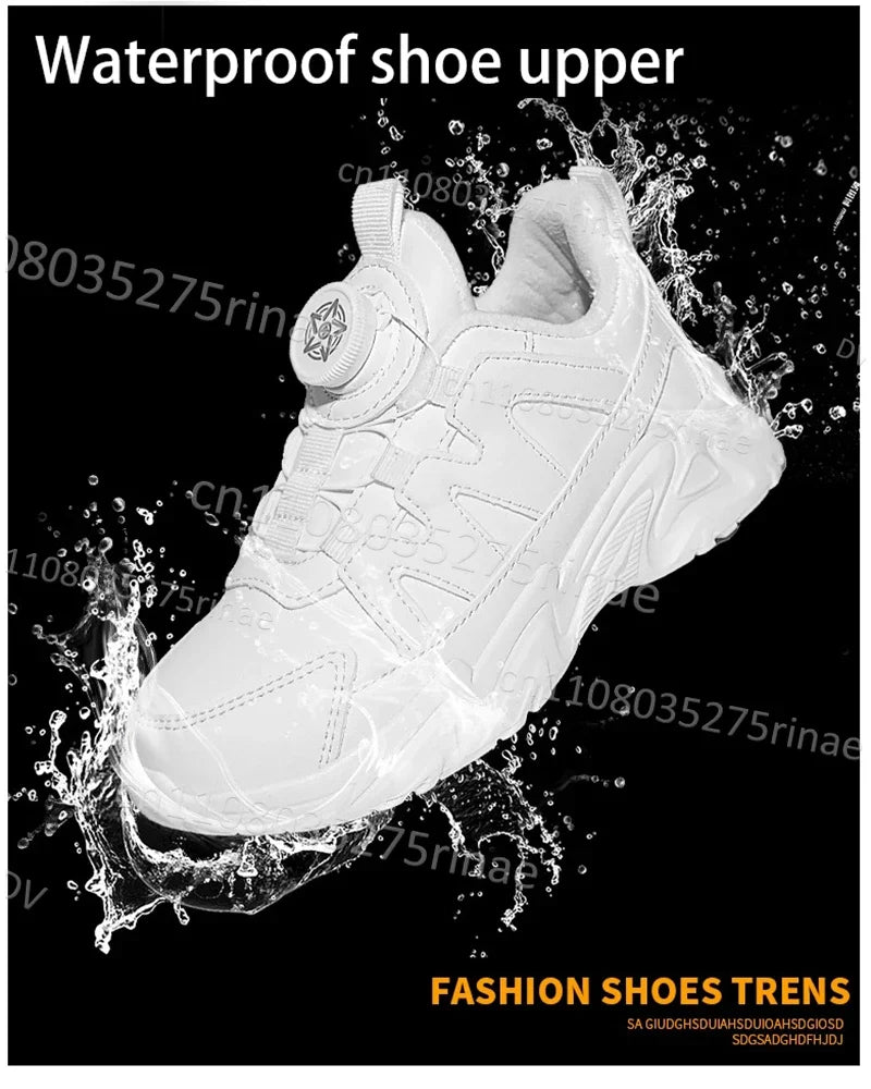 Official Bandai "One Piece: Luffy" Kids' White Sneakers – Waterproof Leather with Arch Support