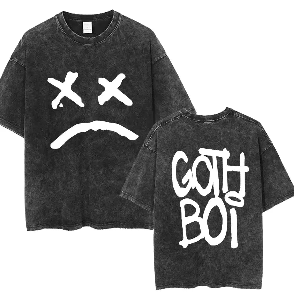 Official Lil Peep "Hellboy" Vintage Washed T-Shirt – Premium Emo-Rap Streetwear