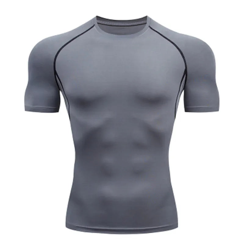 Men's "Dark Knight" Compression Shirt – Premium Bat-Graphic Athletic Tee for Gym & Running