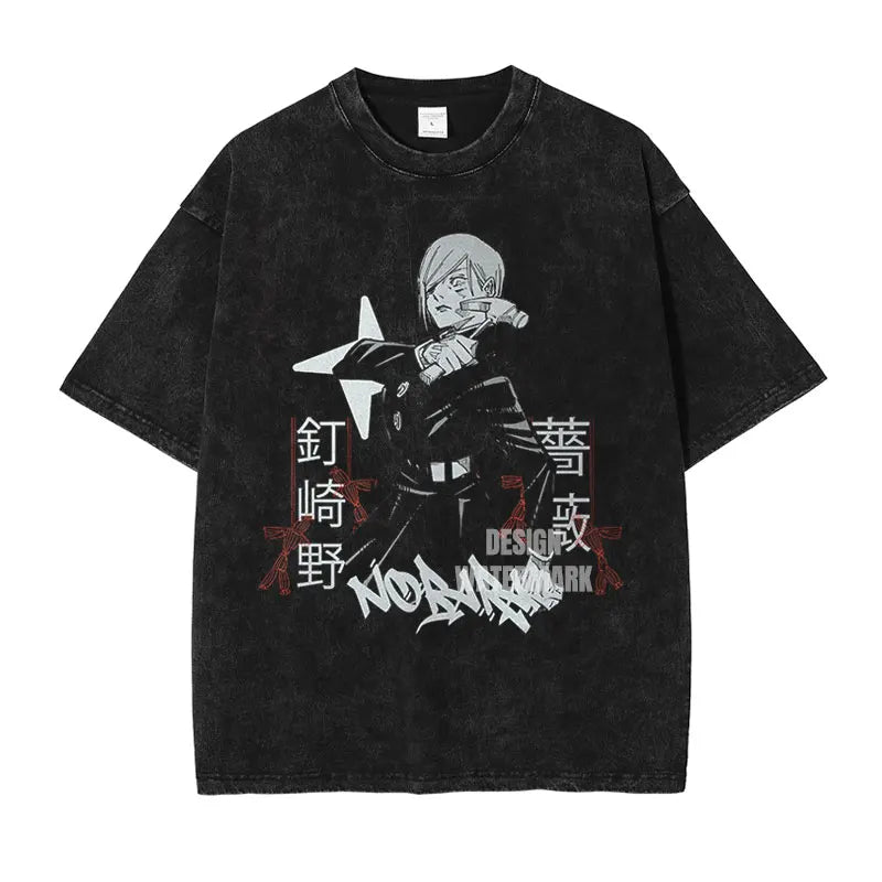 Official Bandai Jujutsu Kaisen "Itadori Yuuji" Vintage Washed T-Shirt – Premium Anime Streetwear