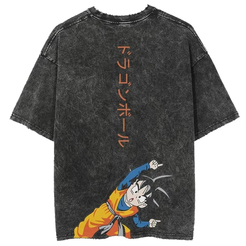 Official Bandai Dragon Ball "Trunks & Goten" Vintage Washed T-Shirt – Premium Oversized Cotton Tee