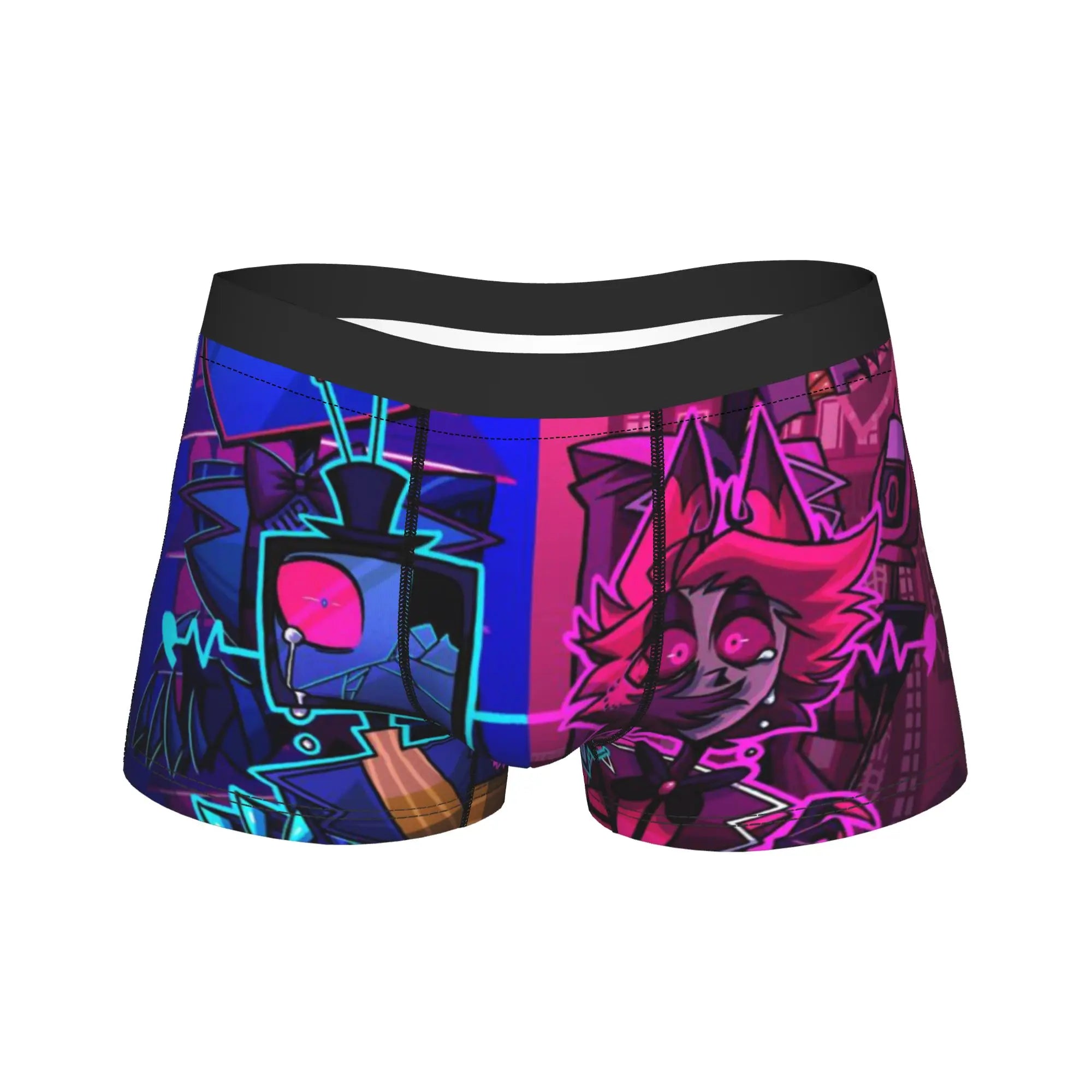 Men's "Hazbin Hotel" Boxer Shorts – Alastor & Vox Cozy Anime Underwear