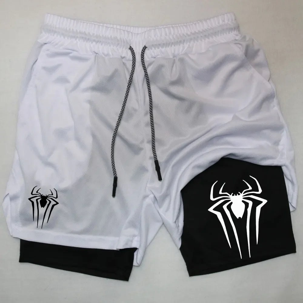Men's "Spider Web" Y2K Compression Set – Premium Gym T-Shirt & Performance Shorts