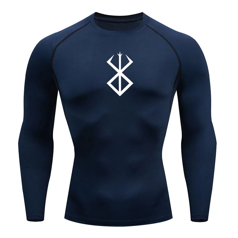 Men's "Pro-Fit" Compression Long Sleeve – Premium Rash Guard for BJJ, MMA & Gym