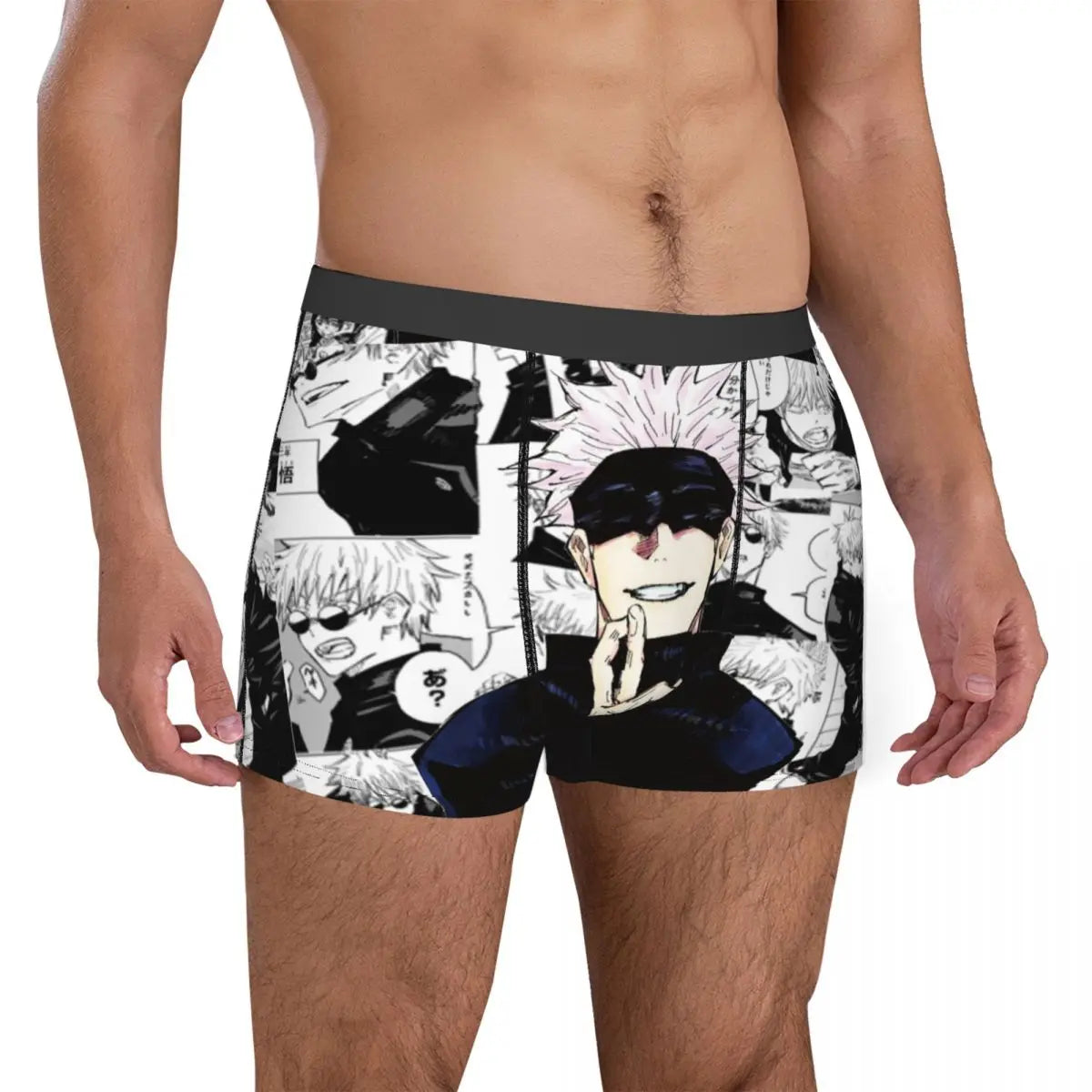 Official Satoru Gojo Jujutsu Kaisen Boxer Briefs – Premium Manga Collage Edition