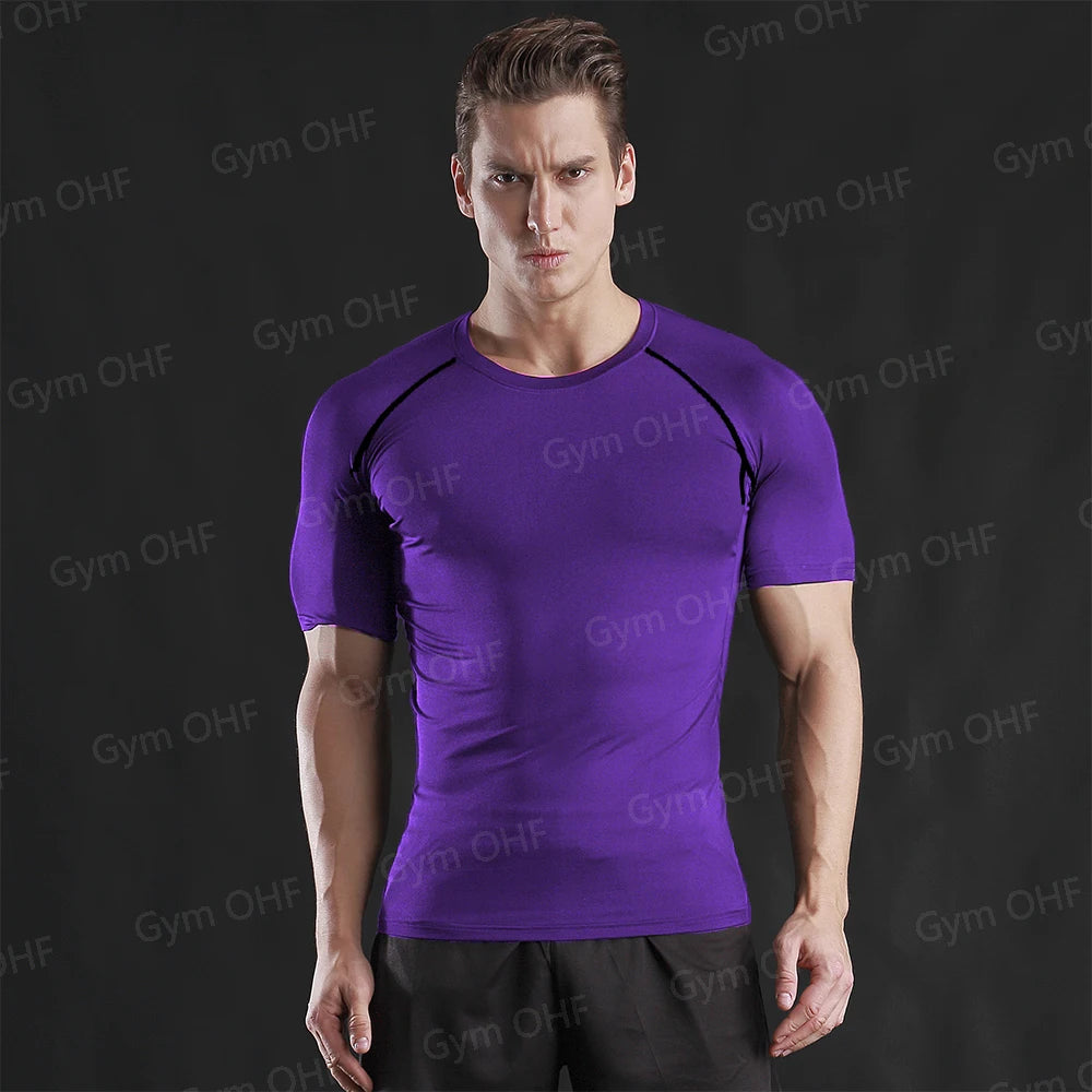 Men's "Heroic Spirit" Anime 2-in-1 Fitness Set – Compression Tee & Double-Deck Shorts