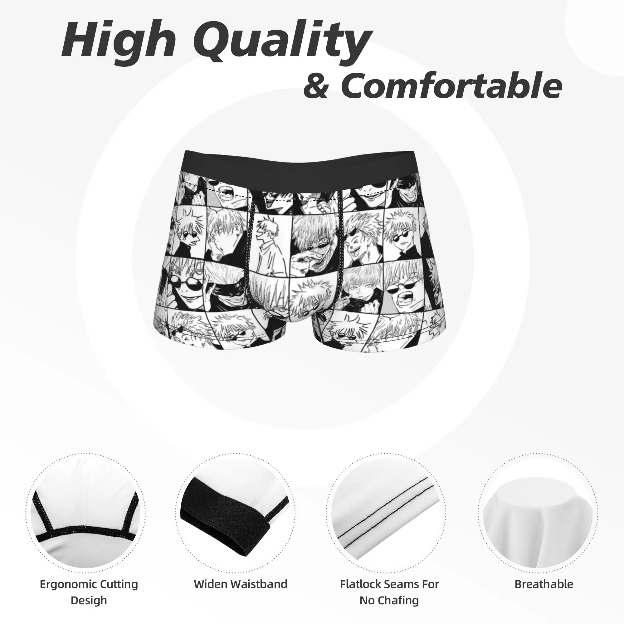 Official Jujutsu Kaisen Anime Boxer Briefs – Premium Breathable Men's Underwear