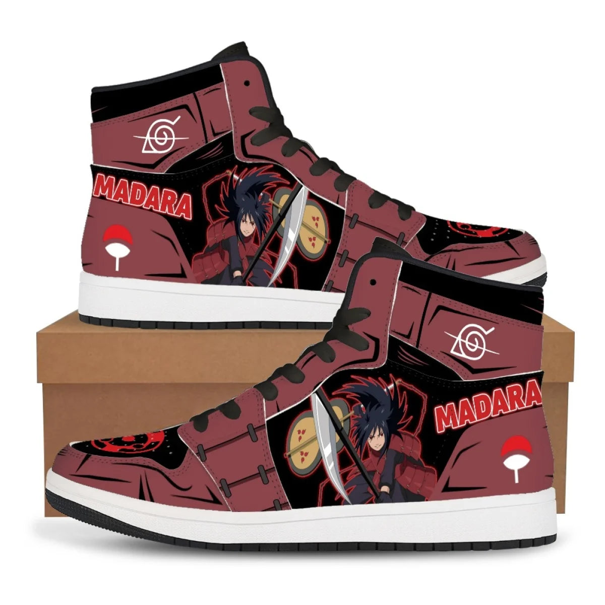 Official Bandai "Naruto: Itachi Akatsuki" Sneakers – Premium Flannel Anime Casual Shoes