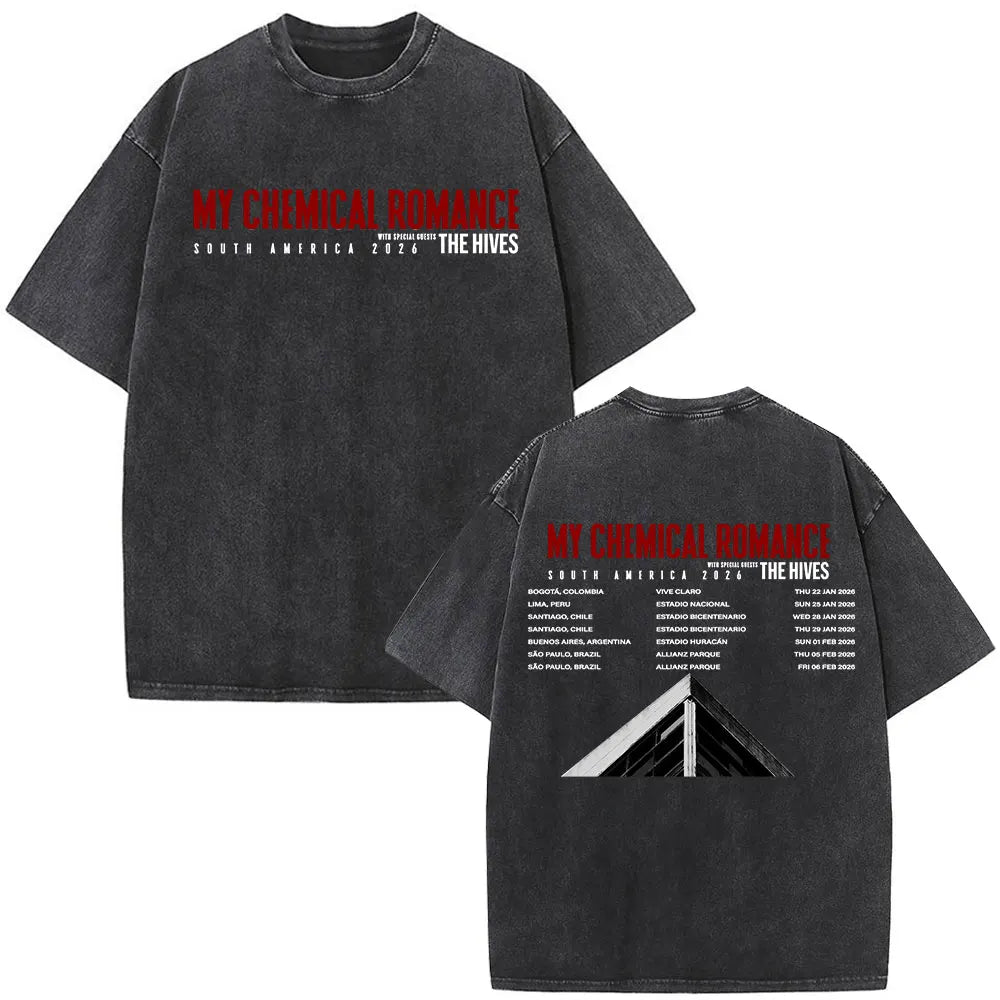 Official My Chemical Romance "The Black Parade" Vintage Washed T-Shirt – Premium 2025 Tour Merch