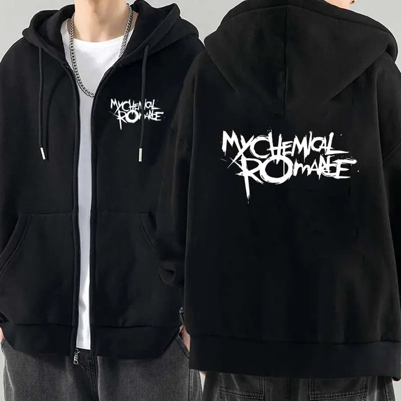 Official My Chemical Romance "The Black Parade" Zip-Up Hoodie – Premium MCR Punk Emo Sweatshirt