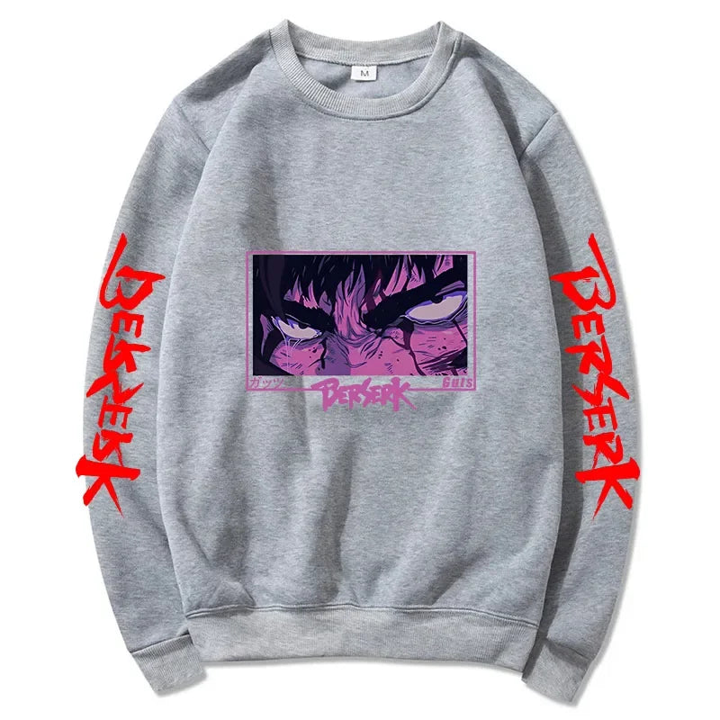 Official Berserk "Guts" Graphic Crewneck – Premium Harajuku Style Anime Sweatshirt