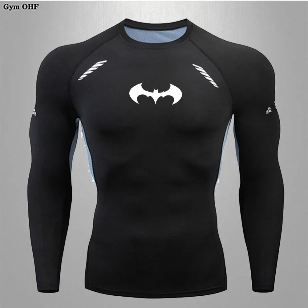 Men's "Elite Performance" Compression Long Sleeve – Premium Rash Guard for Gym, BJJ & Running