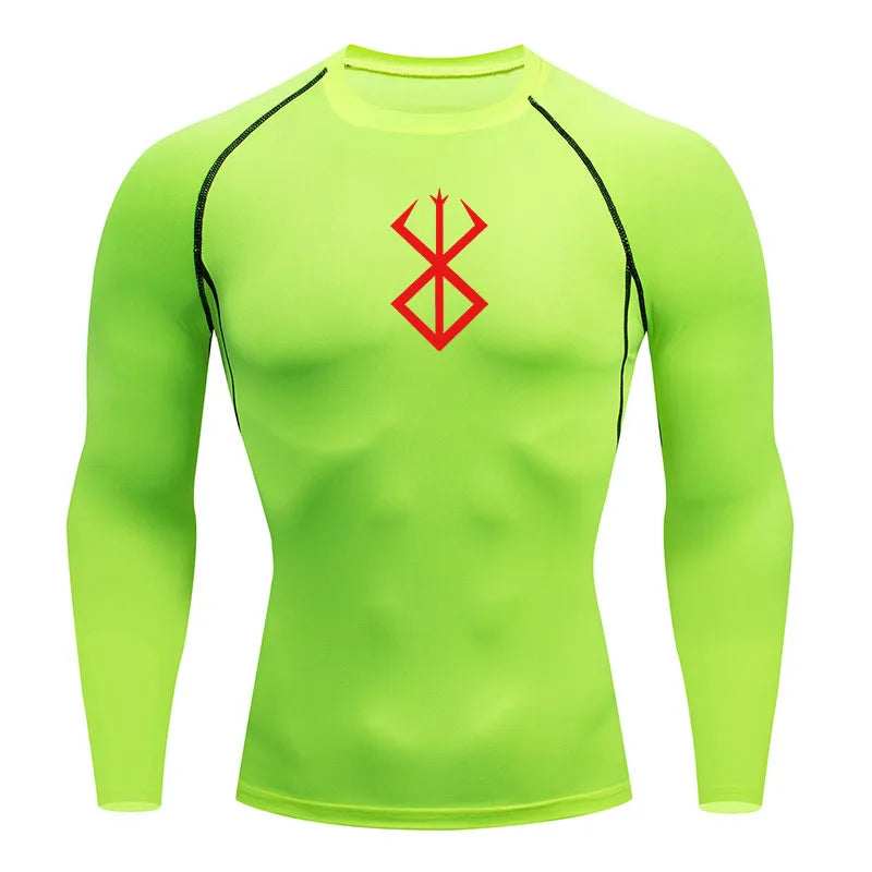 Men's "Pro-Fit" Compression Long Sleeve – Premium Rash Guard for BJJ, MMA & Gym