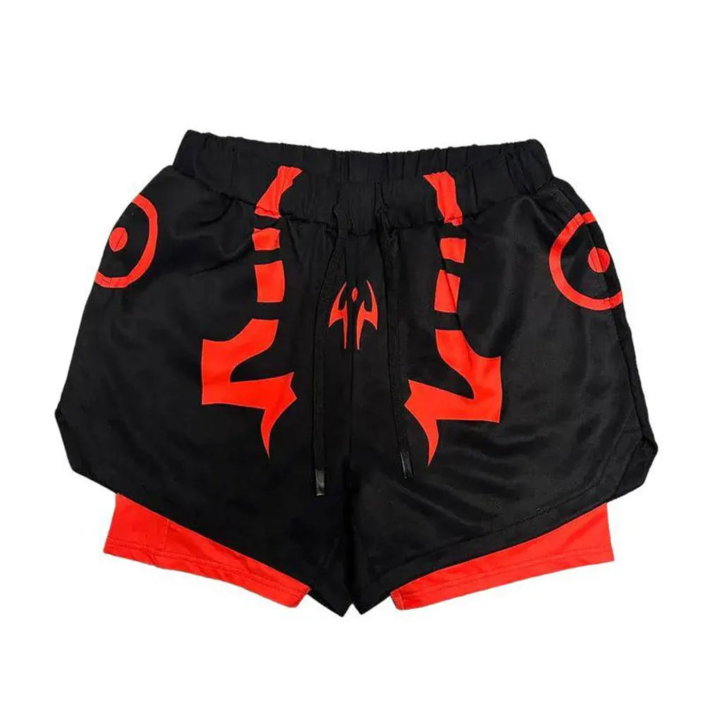 Men's "Jujutsu Kaisen" 3D Compression Set – Premium Gym Shirt & Training Shorts