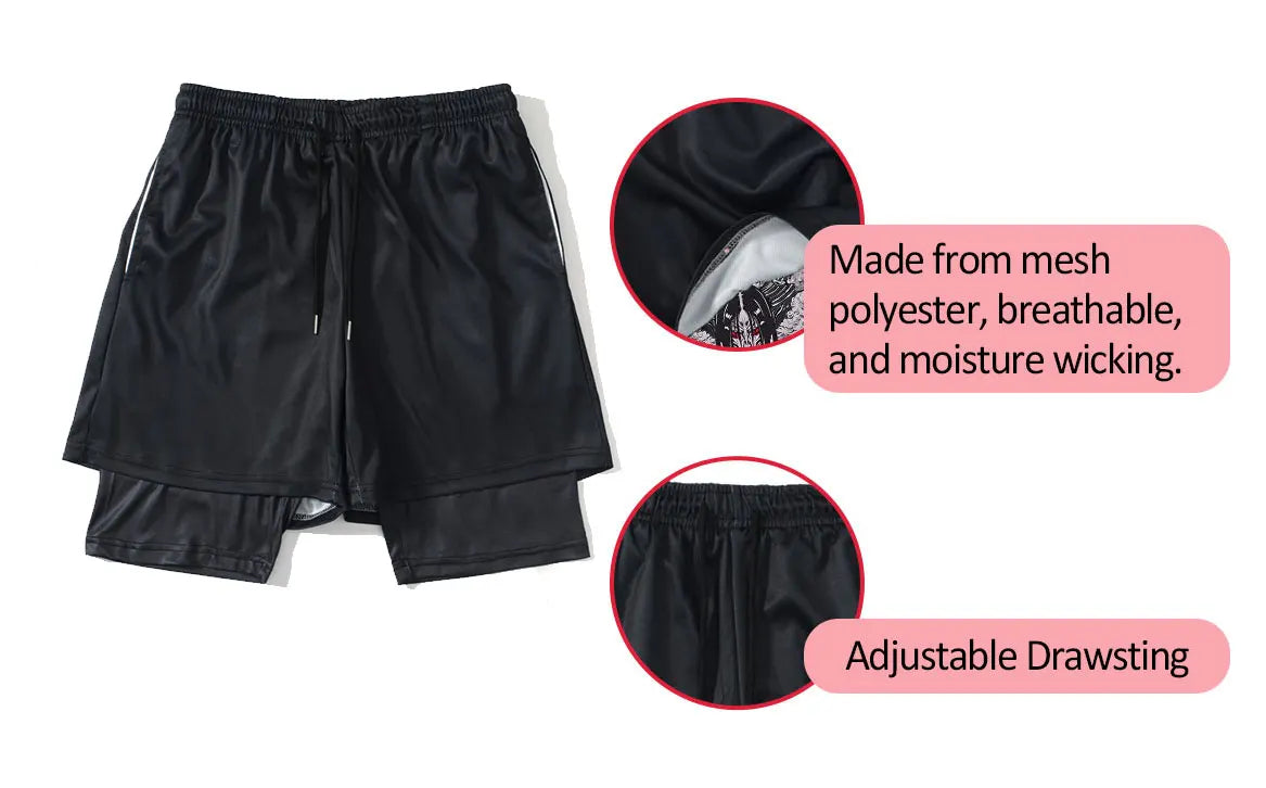 Men's "Jujutsu Kaisen" 3D Compression Set – Premium Gym Shirt & Training Shorts