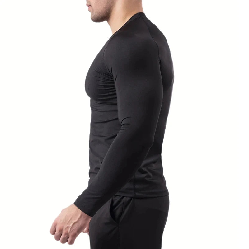 Men's "Spider Web" Compression Shirt – Premium Long Sleeve Rash Guard for Gym & BJJ