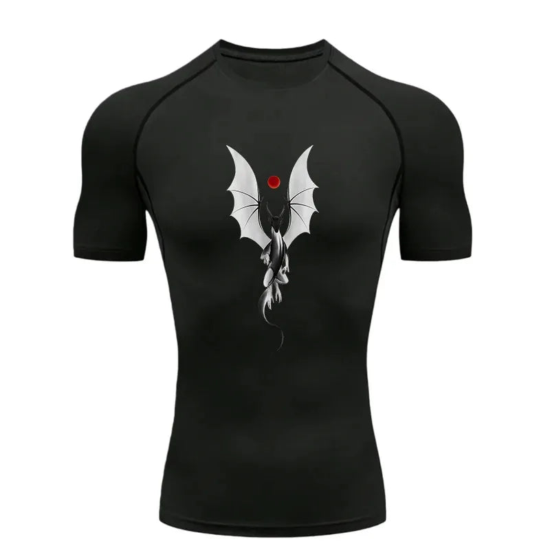 Men's "Patriot Skull" Compression Shirt – Premium 2026 Quick-Dry Tactical Gym Tee
