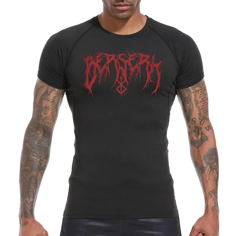 "LAMLKKY" Berserk "Guts" Compression Shirt – Premium Anime Gym Rash Guard