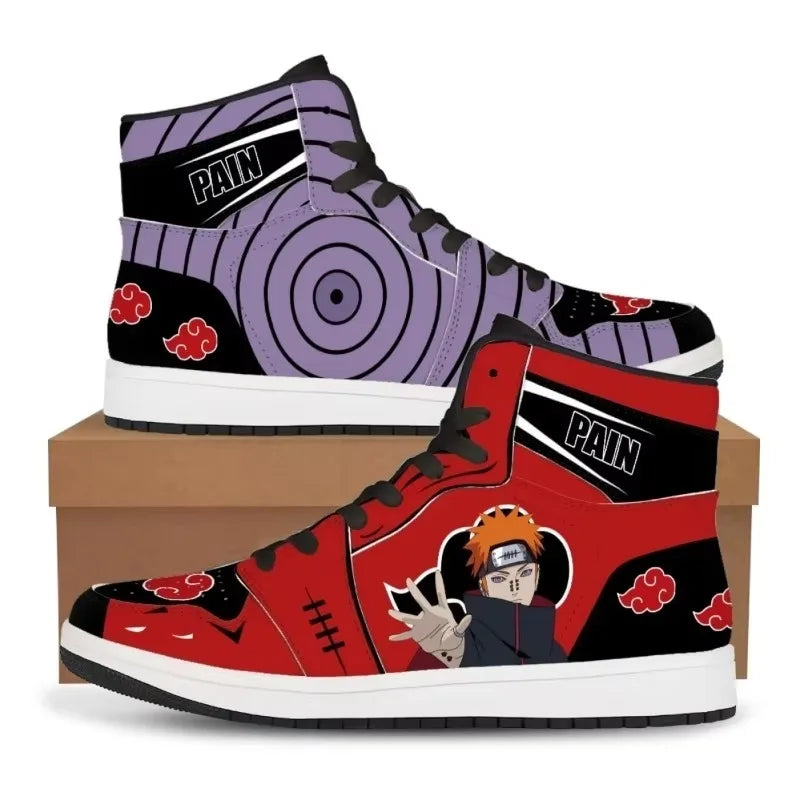 Official Bandai "Naruto: Itachi Akatsuki" Sneakers – Premium Flannel Anime Casual Shoes