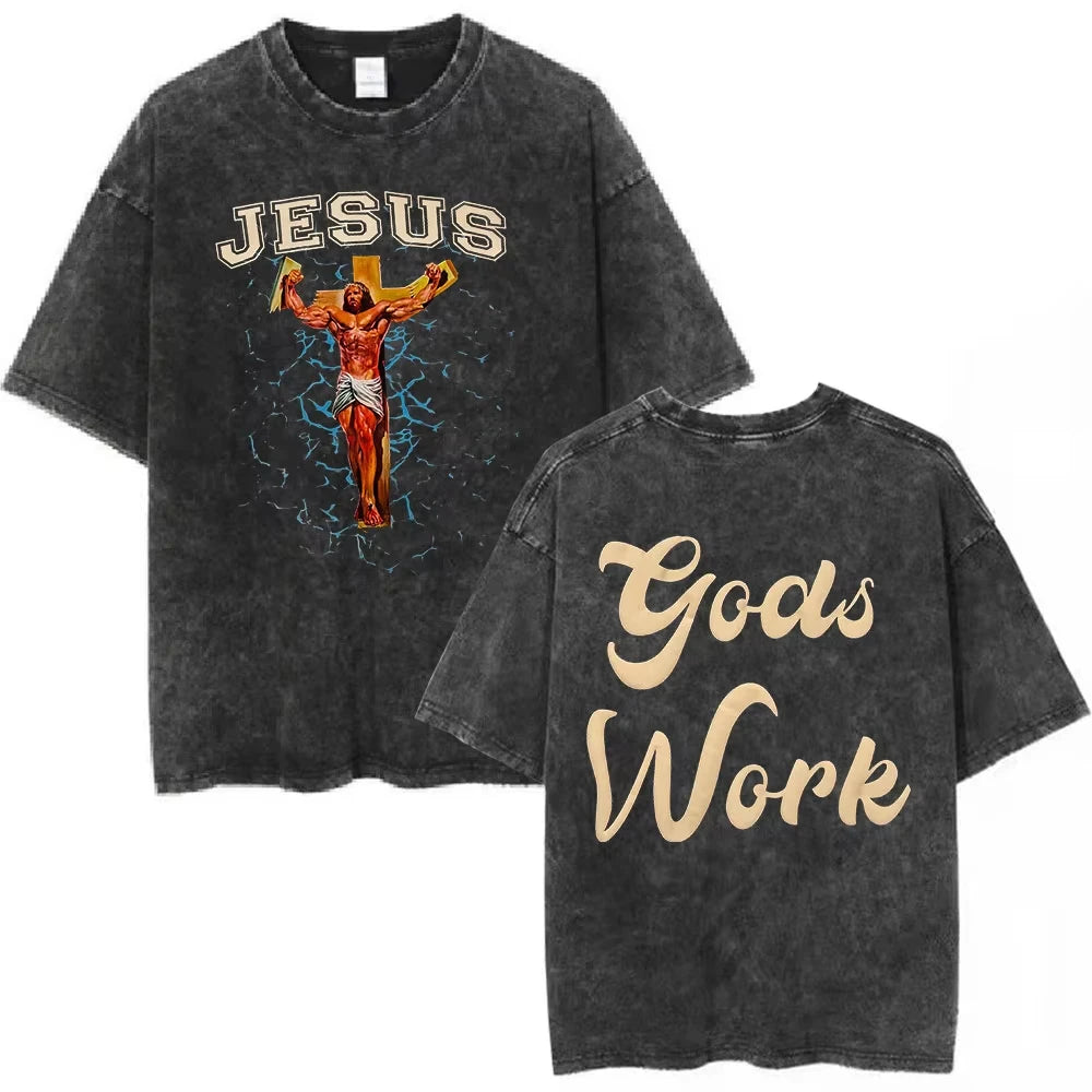 Official "Forgive Them Father" Vintage Washed T-Shirt – Premium 100% Cotton Faith Streetwear