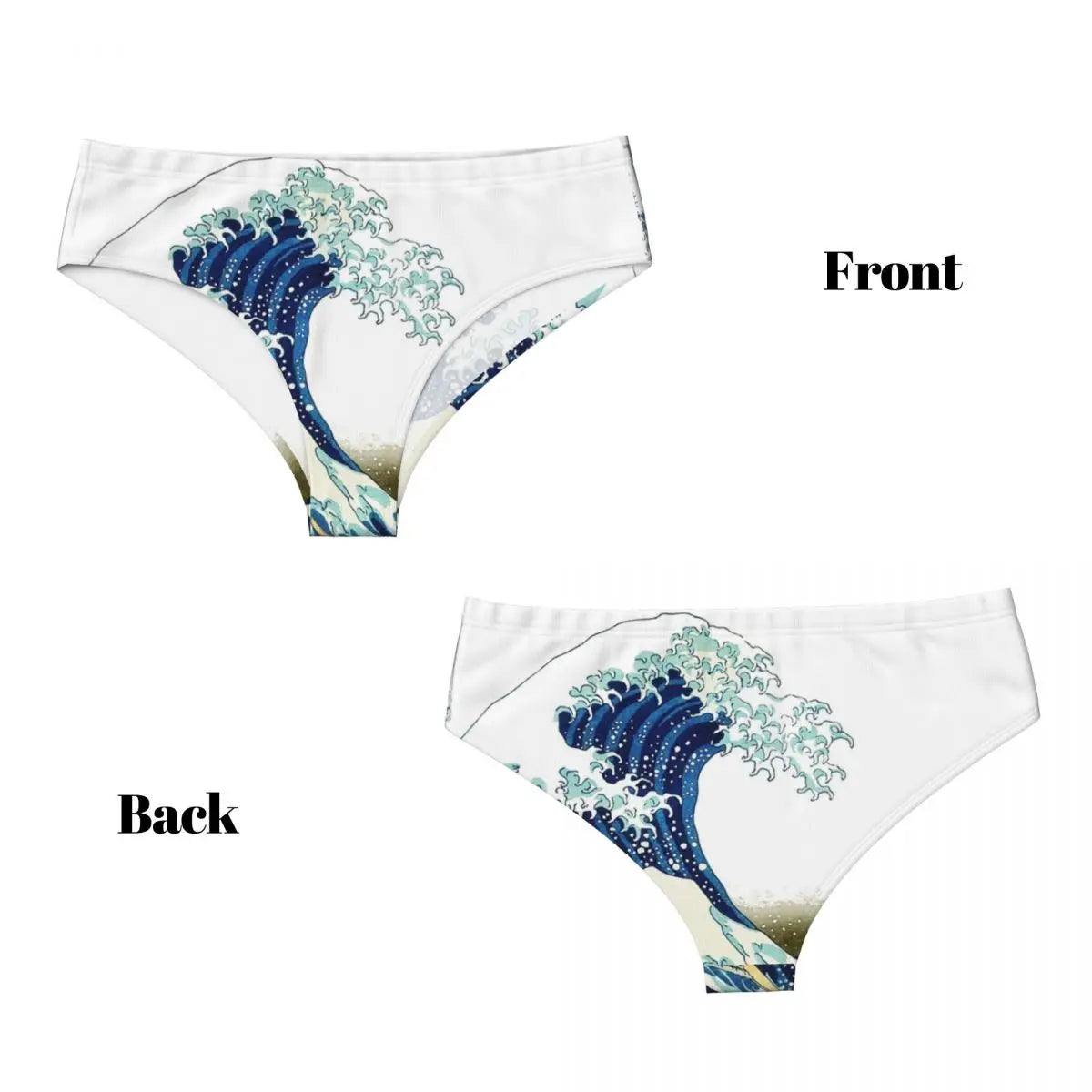 Official Hokusai "The Great Wave Off Kanagawa" Women's Briefs – Premium Japanese Art Underwear