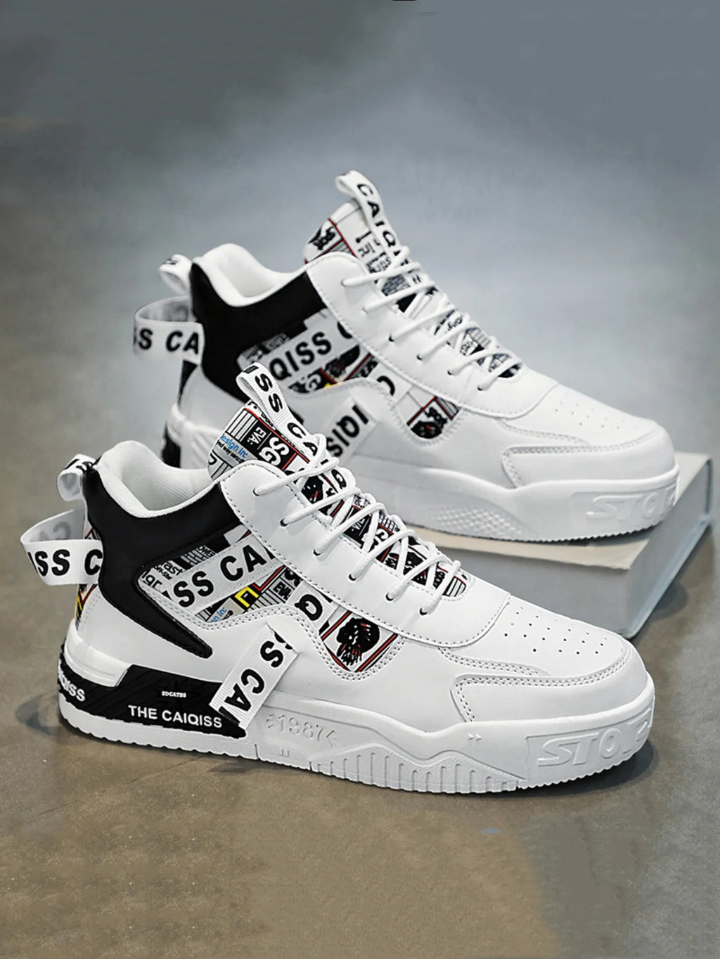 Men's "Cloud-Walk" Ultra-Light Skateboard Shoes – Breathable High-Elasticity Urban Sneakers