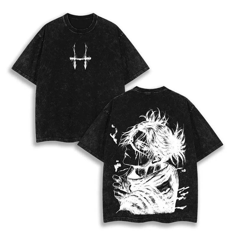 Official Bandai Jujutsu Kaisen "Spell Battle" Vintage Washed T-Shirt – Premium Anime Streetwear