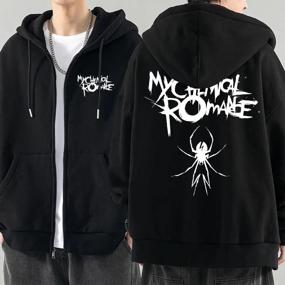Official My Chemical Romance "The Black Parade" Zip-Up Hoodie – Premium MCR Punk Emo Sweatshirt