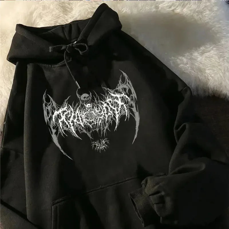 Official 2025 "Gothic Skull" Graphic Hoodie – Premium Punk Style Fashion Sweatshirt